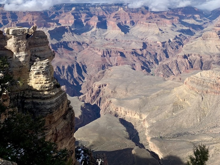  The weather finally clearing at the Grand Canyon.