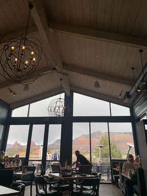 Enjoying the view from The Hudson, Sedona.