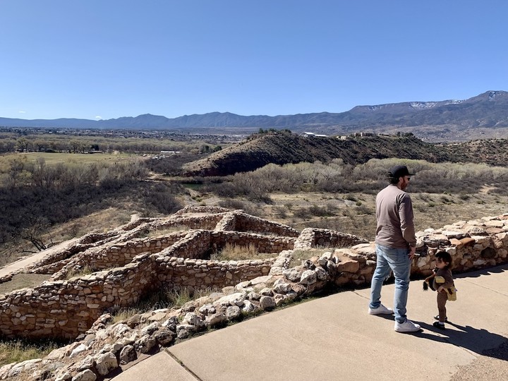  The family exploring Tuzigoot National Monument, Clarkdale, AZ.