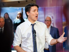 Prime Minister Justin Trudeau speaking.