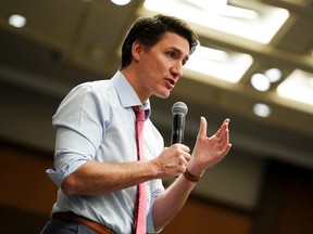 Prime Minister Justin Trudeau speaks.