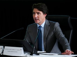 Prime Minister Justin Trudeau speaks at an inquiry.