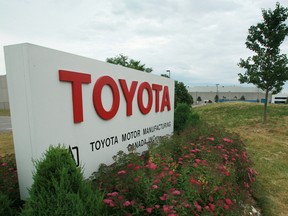 The Toyota Motor Corp. assembly plant in Cambridge, Ontario, Canada is pictured on Monday, June 26, 2006.