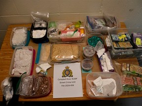 Drugs and cash recently seized by RCMP at We Wai Kai Nation near Campbell River, B.C., included 3,500 hydromorphone pills believed to have been diverted from the province's safer supply program.