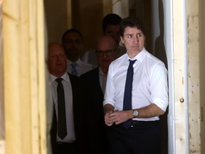 Justin Trudeau at a housing announcement