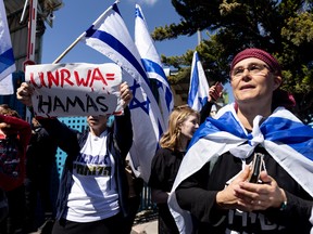 Israeli's protest against UNRWA.