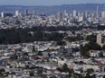 FILE - The San Francisco skyline is visible on April 26, 2023. California regulators adopted a drinking water limit on toxic hexavalent chromium. The rule is the first in the nation to specifically target the heavy metal, commonly known as chromium-6, and is expected to reduce the number of cancer and kidney disease cases from long-term ingestion, state officials say.