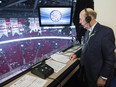Legendary sportscaster Bob Cole was a Newfoundlander through and through, and his daughter says his connection to the province was "everything" to him. Cole looks out over the ice prior to calling his last NHL hockey game between the Montreal Canadiens and the Toronto Maple Leafs in Montreal, Saturday, April 6, 2019.