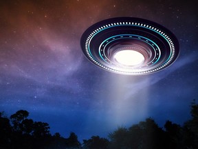 Stock photo of a UFO.