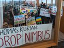 The workers were terminated after staging protests inside Google’s offices in New York and Sunnyvale, California.