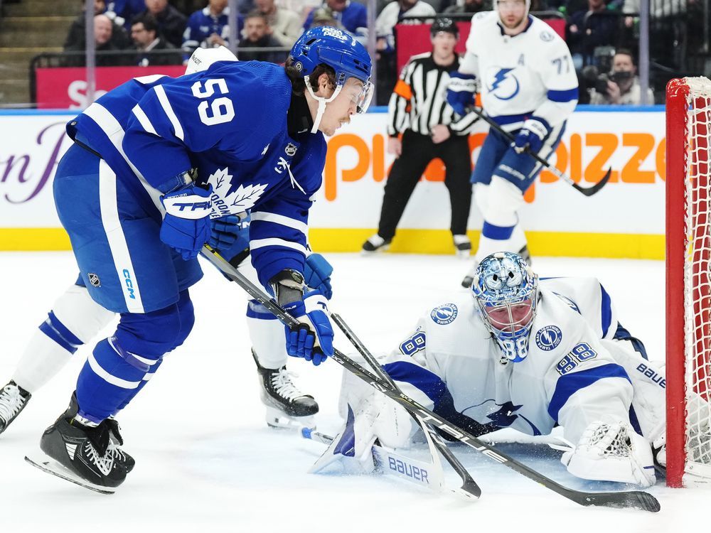 NextImg:Vasilevskiy backstops Lightning to 4-1 victory over Leafs; Matthews scores No. 63