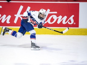 Kendall Coyne Schofield scored two goals in leading the defending champion United States to a 5-3 win over Finland on Saturday at the women's world hockey championship. Coyne Schofield (26) shoots during second period Rivalry Series women's hockey action in Regina, Friday, February 9, 2024.