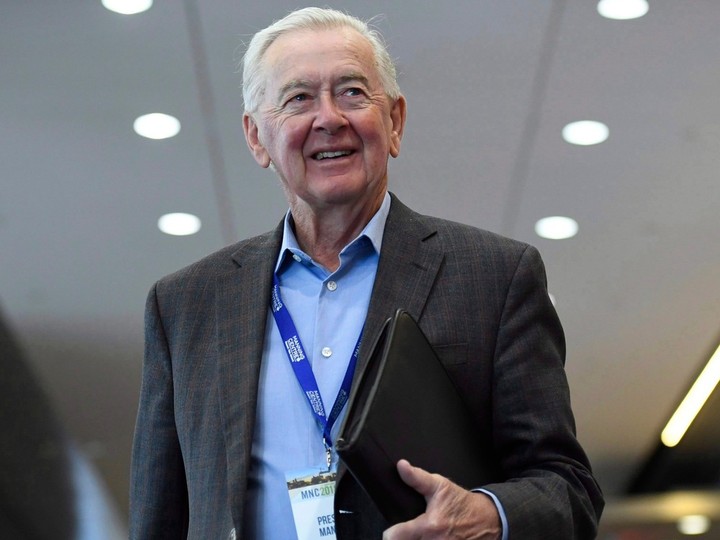  FILE: Preston Manning, founder and President of the Manning Centre, arrives for morning sessions at the Manning Networking Conference in Ottawa on Friday, Feb. 9, 2018.
