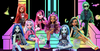 A collection of the latest Monster High dolls.