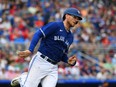 The Toronto Blue Jays have reinstated catcher Danny Jansen from the 10-day injured list and optioned catcher Brian Serven to Triple-A Buffalo. Jansen runs the bases after hitting a run-scoring double against the Atlanta Braves during spring training action, in Dunedin, Fla., Saturday, March 2, 2024.