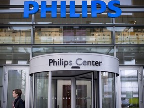 FILE - The Philips Center is seen, Jan. 27, 2015, in Amsterdam, Netherlands. Philips will pay $1.1 billion to settle personal injury lawsuits in the U.S. over its defective sleep apnea machines. The announcement Monday, April 29, 2024 is another step toward resolving one of the biggest medical device recalls in history, which has dragged on for nearly three years.
