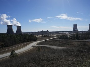 FILE - Georgia Power Co.'s Plant Vogtle nuclear power plant is shown, Jan. 20, 2023, in Waynesboro, Ga. Georgia Power announced on Monday, April 29, 2024 that the second new reactor has achieved commercial operation, marking the completion of the first two nuclear reactors built from scratch in the United States in decades.