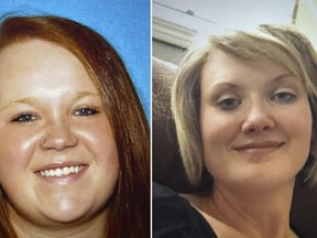 FILE - This combination photo shows Veronica Butler, left, and Jilian Kelley, right. Oklahoma prosecutors charged a fifth member of an anti-government group, Paul Jeremiah Grice, on Wednesday, April 24, 2024, with killing and kidnapping the two Kansas women. (Oklahoma State Bureau of Investigation via AP, File)
