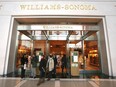 FILE -Shoppers leave a Williams-Sonoma store in New York, Jan. 3, 2008. Home products retailer Williams-Sonoma will have to pay more than $3.17 million penalty for violating a "Made in USA" order from the U.S. Federal Trade Commission.