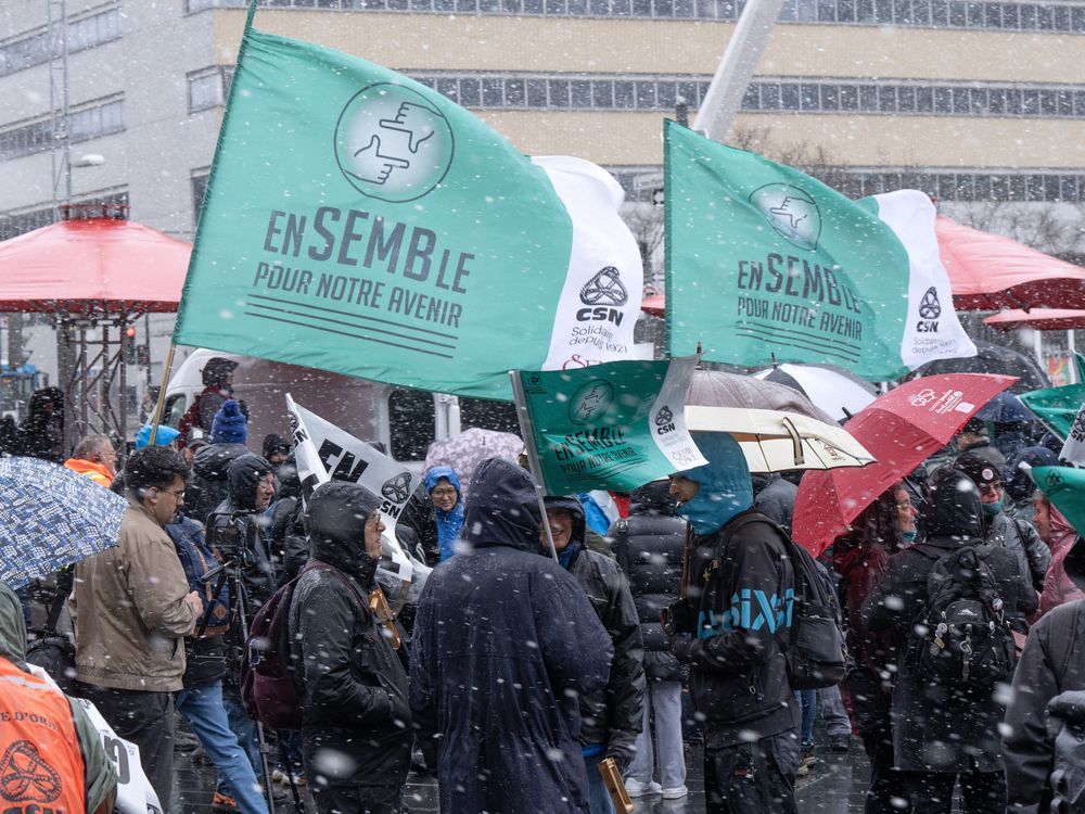 NextImg:Quebec liquor store employees walk off the job as two-day strike begins