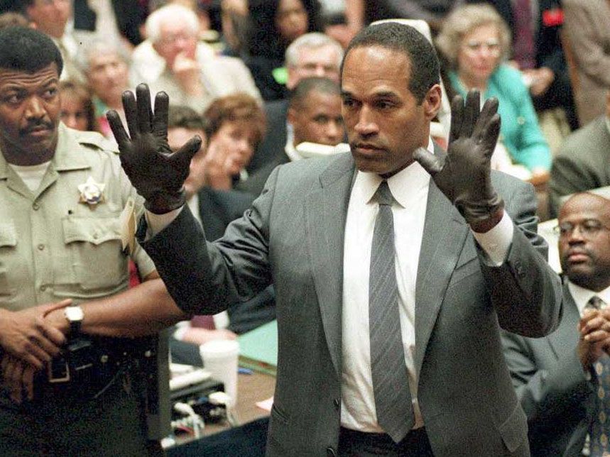 What happened during OJ Simpson's double-murder trial?