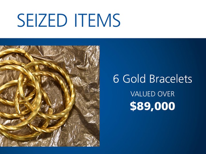  These six gold bangles are believed to have been made with the stolen gold.