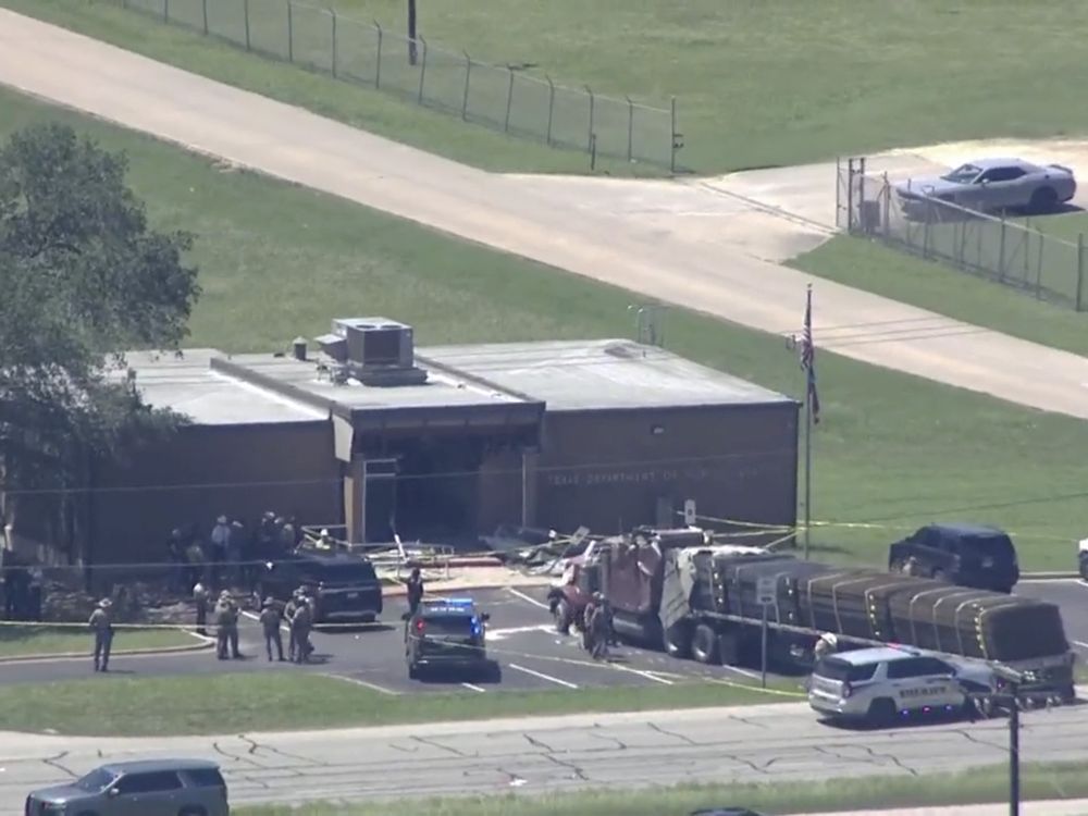 NextImg:Crash of semitrailer into Texas public safety office was intentional, lawmaker says