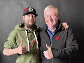 Gen. (ret'd) Rick Hillier with Jess Larochelle, who died last summer due to the injuries he suffered during his heroic actions in Afghanistan in 2006.