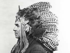 Sniper Francis Pegahmagabow, photographed in Ottawa in June 1945.