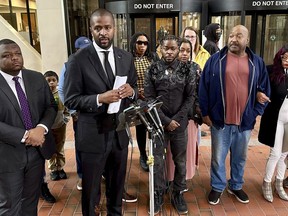 Attorney Bakari Sellers and family of Ricky Cobb II discussed a federal lawsuit filed against two Minnesota State Patrol troopers involved in the 2023 Cobb fatal shooting on April 17, 2024, at the Hennepin County Government Center in Minneapolis. Trooper Ryan Londregan fatally shot the 33-year-old Black man during a traffic stop on a Minneapolis interstate last July.
