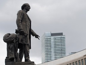 The Sir John A. MacDonald statue as seen at Queen's Park Circle at the foot of the Ontario Legislature in Toronto, ON on Thursday August 24, 2017.