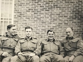 Maj. John Archibald MacNaughton, far right, was killed in combat during the D-Day landings on June 6, 1944.