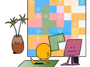 Illustration: Puzzmo characters play Flipart