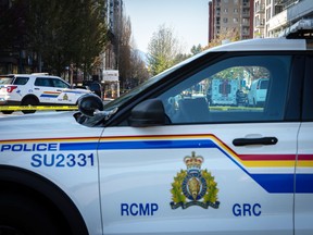 A pair of RCMP cruisers.