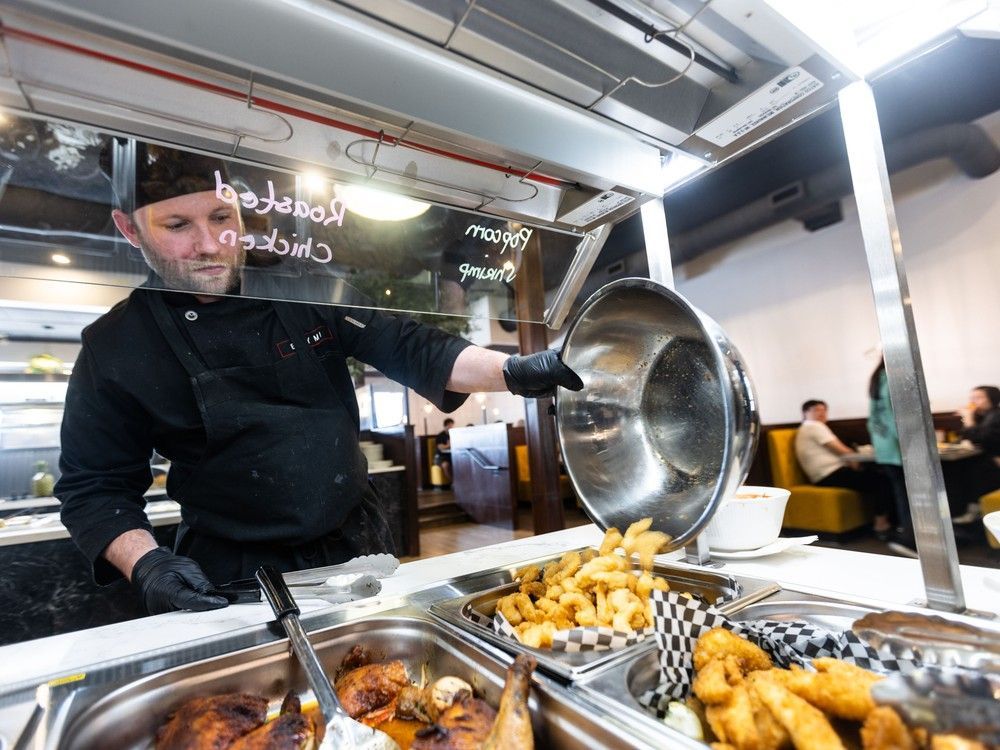 ELYM!, at 3010 - 23rd St. N.E., offers weekday lunch buffets for $22.95 for adults and dinner buffets for adults starting at $32.95. Buffet meals for kids are $7.95 for 3- to 5-year-olds; $12.95 for those 6 to 9; and $18.95 for kids 10 to 13. Prices are higher on Friday and Saturday surf & turf nights.