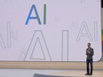 Alphabet CEO Sundar Pichai speaks at a Google I/O event in Mountain View, Calif., Tuesday, May 14, 2024.