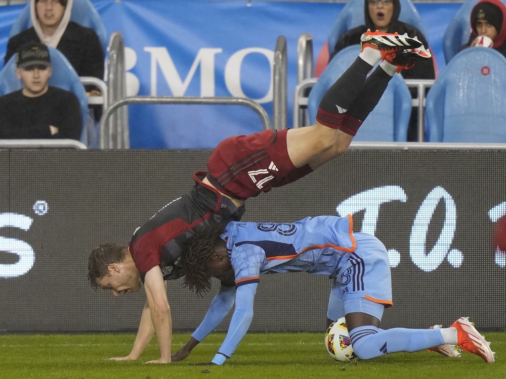 NextImg:New York City FC holds on to defeat Toronto FC 3-2 in ill-tempered MLS match