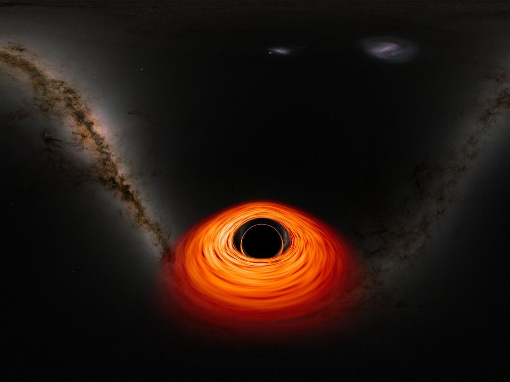 Newly released NASA video takes viewers around a black hole — or
into one