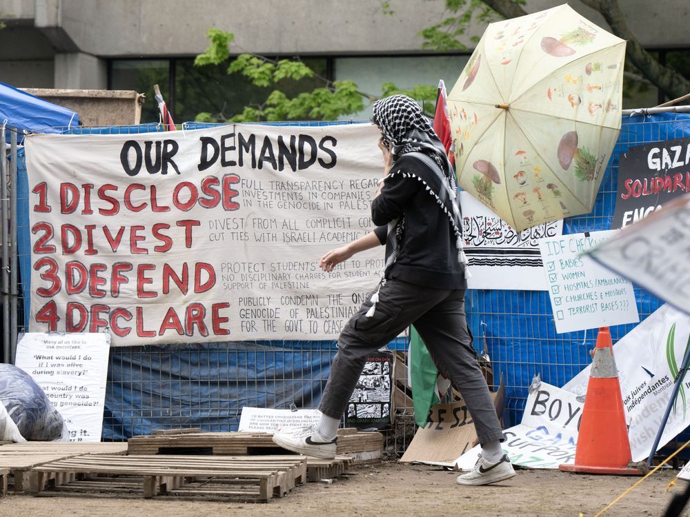 NextImg:Private property or public space? Encampments spark debate over campus status