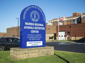 FILE - The Warren Regional Juvenile Detention Center is pictured on Jan. 24, 2023, in Bowling Green, Ky. The U.S. Department of Justice announced on Wednesday, May 15, 2024, it is investigating Kentucky's juvenile justice system over its treatment of juvenile offenders after a series of incidents.