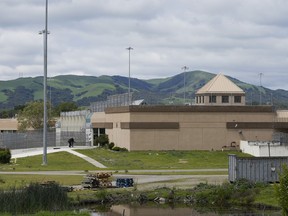 FILE - The Federal Correctional Institution is seen in Dublin, Calif., Monday, April 15, 2024. The plan to close a troubled prison in California where female inmates suffered sexual abuse by guards was "ill-conceived," a judge said while ordering close monitoring and care of the incarcerated women who were moved to other federal facilities across the country.