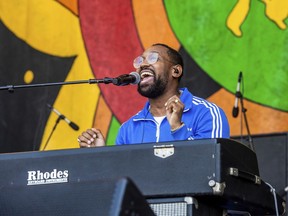 FILE - PJ Morton performs at the New Orleans Jazz and Heritage Festival, April 26, 2019, in New Orleans. Morton comes home with a new album and memoir dropping soon amid a Saturday afternoon performance May 4, 2024, at the New Orleans Jazz & Heritage Festival, which nears the end of an eight-day run.