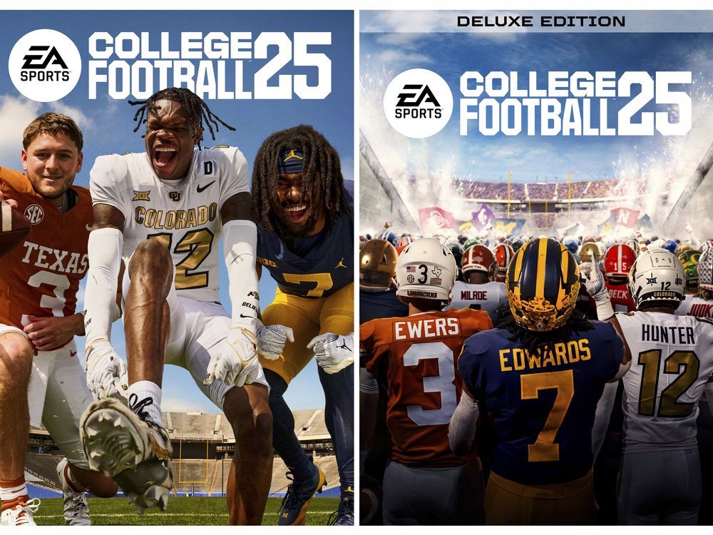 NextImg:EA Sports College Football 25 comes out on July 19. Edwards, Ewers, Hunter are on standard cover