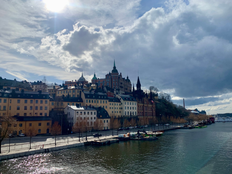Overlooking the bridge to Södermalm district.