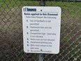 Sign banning home runs at Toronto park