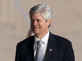 FILE - U.S. Rep. Jeff Fortenberry, R-Neb., arrives at the federal courthouse in Los Angeles, March 16, 2022. Former Rep. Fortenberry has been charged with lying to federal authorities about a foreign billionaire's illegal $30,000 contribution to his campaign. The Nebraska Republican's indictment on Wednesday, May 8, 2024, revives a case that was derailed by an appellate court. The grand jury in Washington, D.C. indicted Fortenberry on two counts: falsifying and concealing material facts and making false statements.