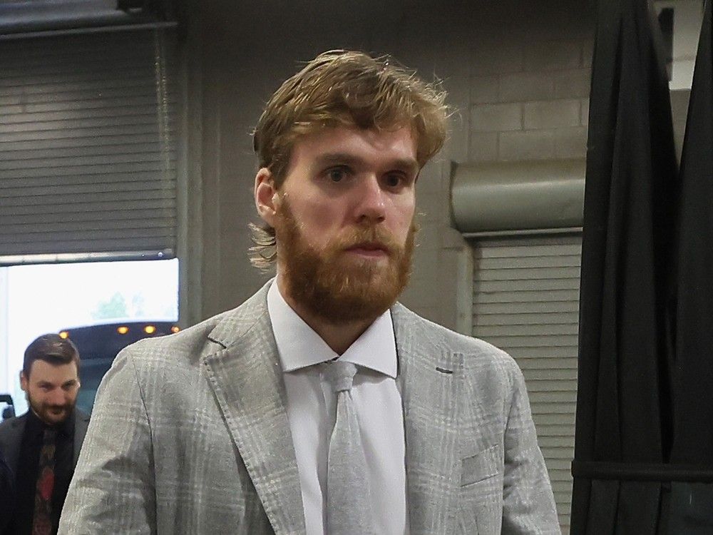 NextImg:Oilers' Connor McDavid is being asked to burn his 'lucky' suit by some hockey fans. Here's why