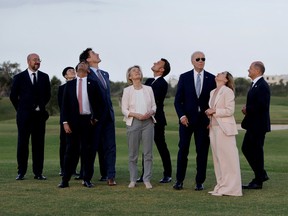G7 leaders look skyward