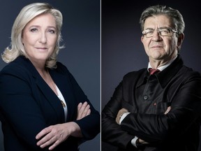 Marine Le Pen and Jean-Luc Melenchon