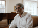 Professor Jay Bhattacharya of Stanford University is interviewed in this still from the new documentary, Covid Collateral.